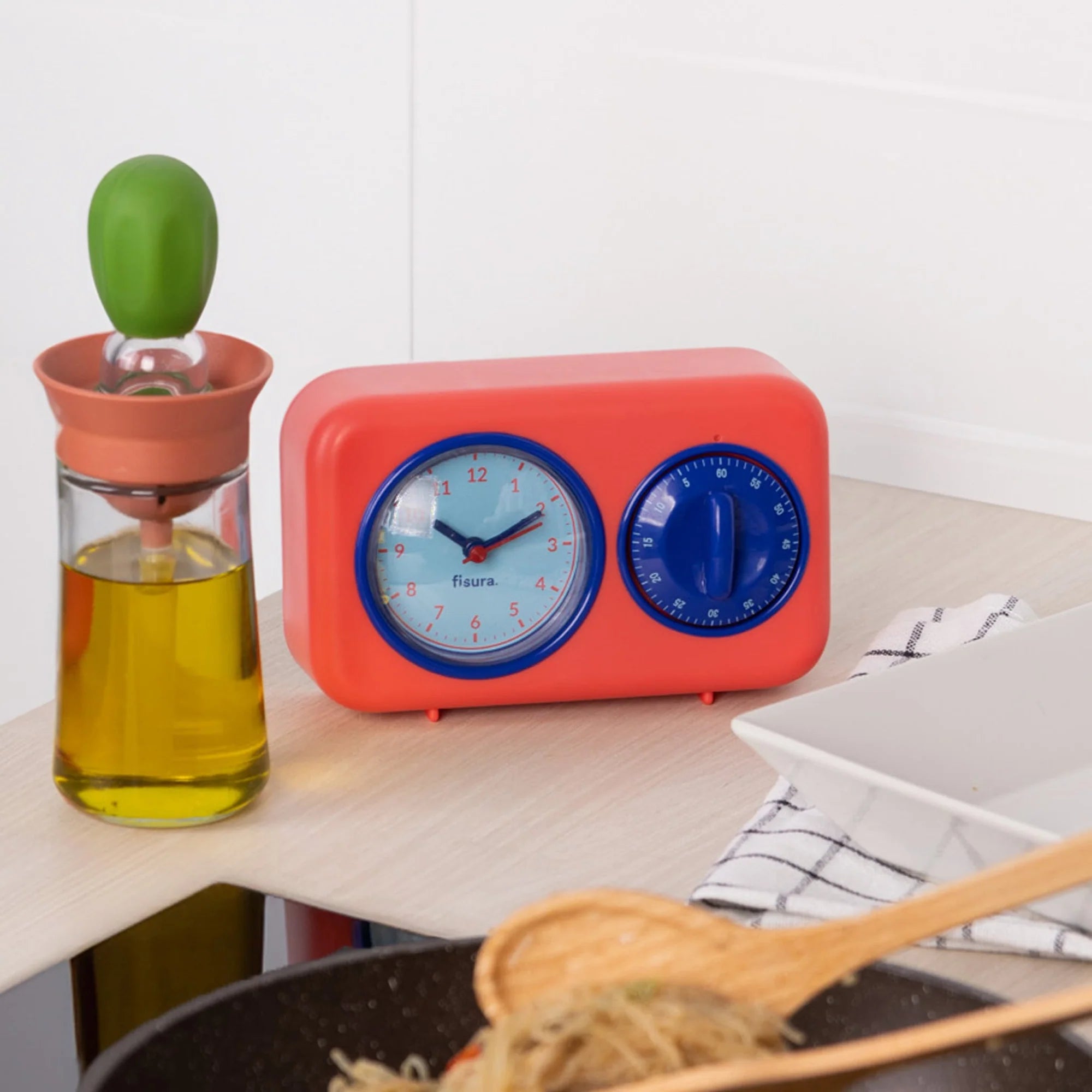 Temporizador de Cocina Retro - Rojo
