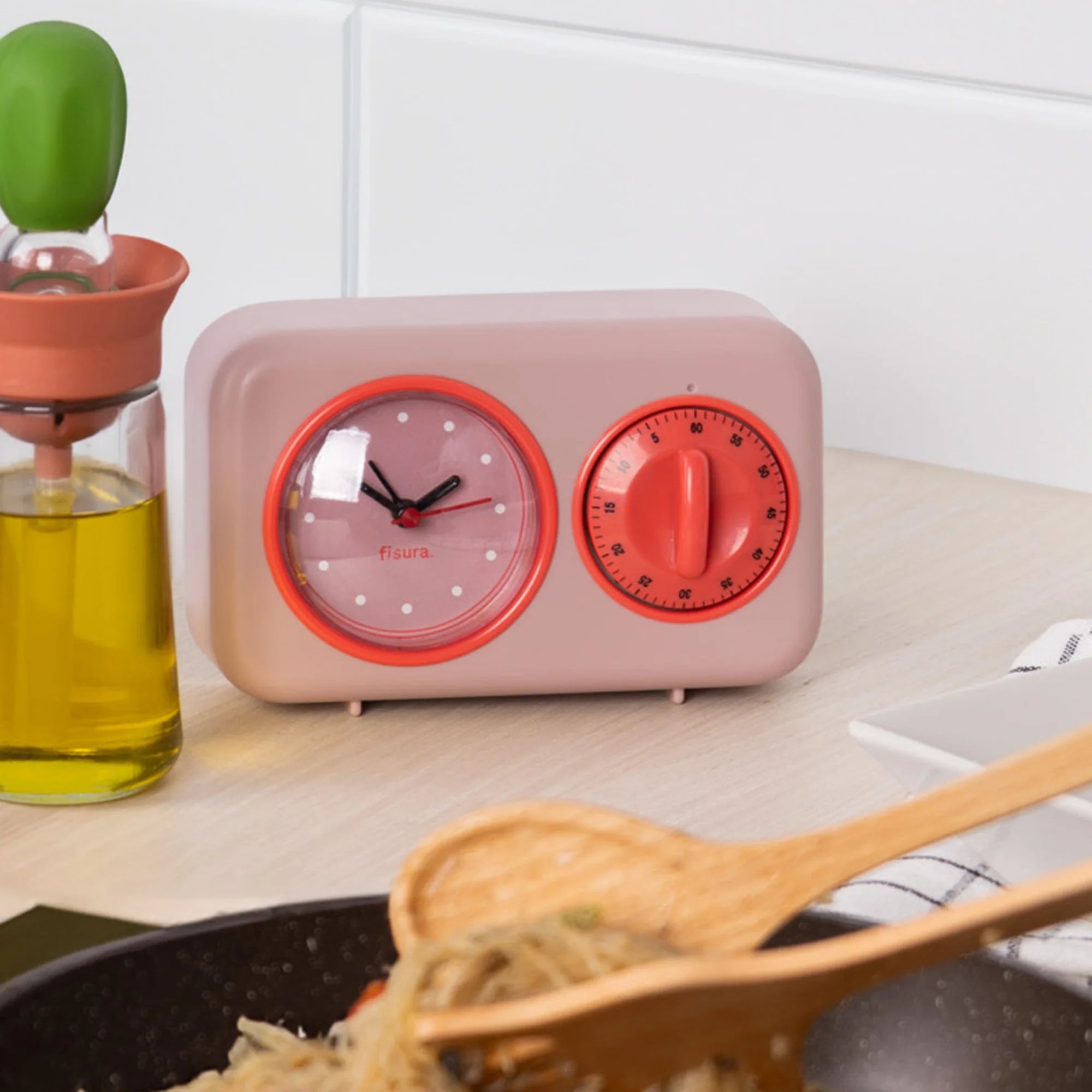 Temporizador de Cocina Retro - Rosa ⏰✨
