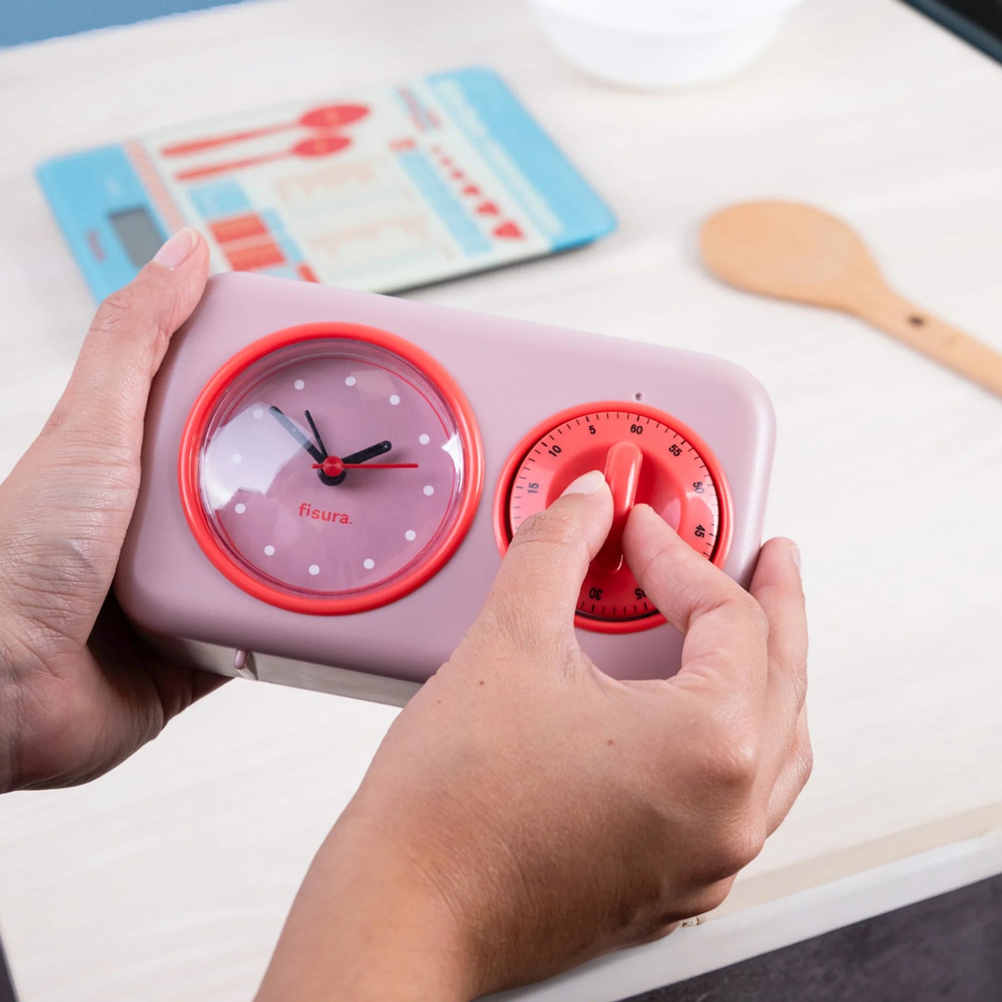 Temporizador de Cocina Retro - Rosa ⏰✨