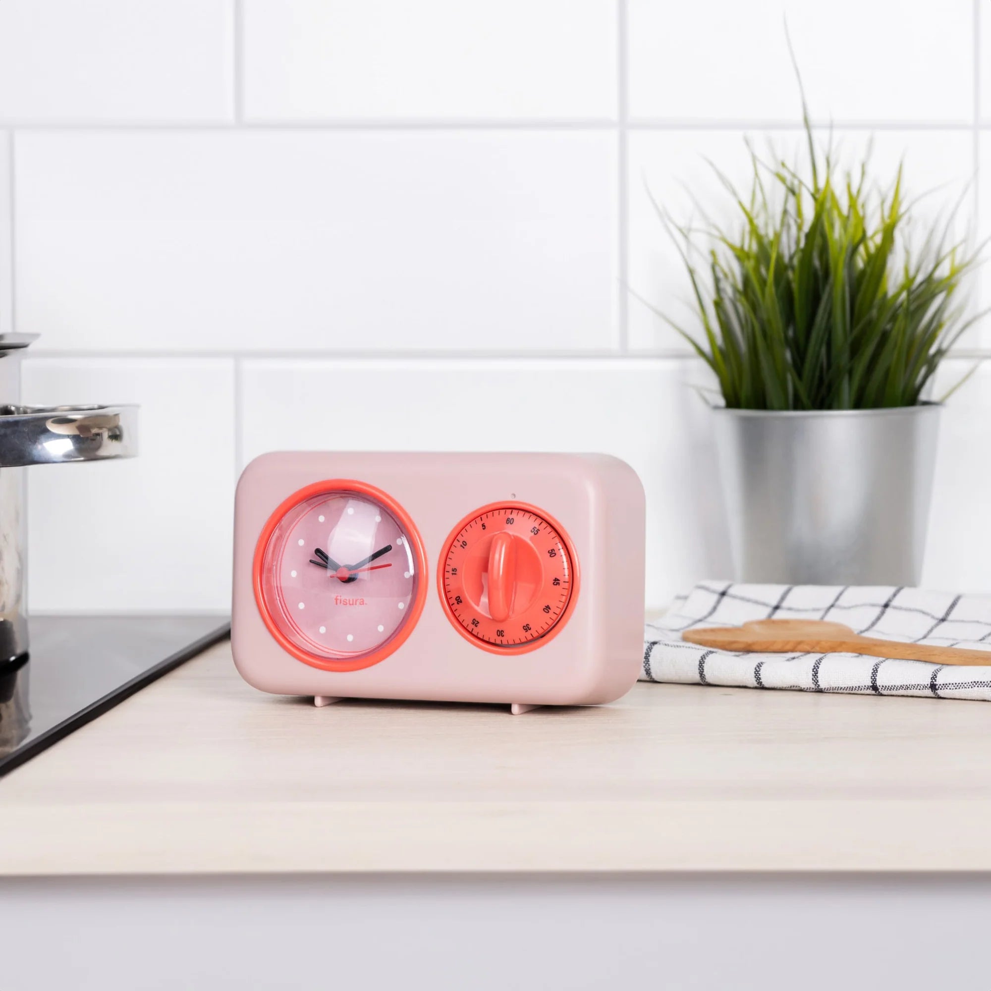 Temporizador de Cocina Retro - Rosa ⏰✨