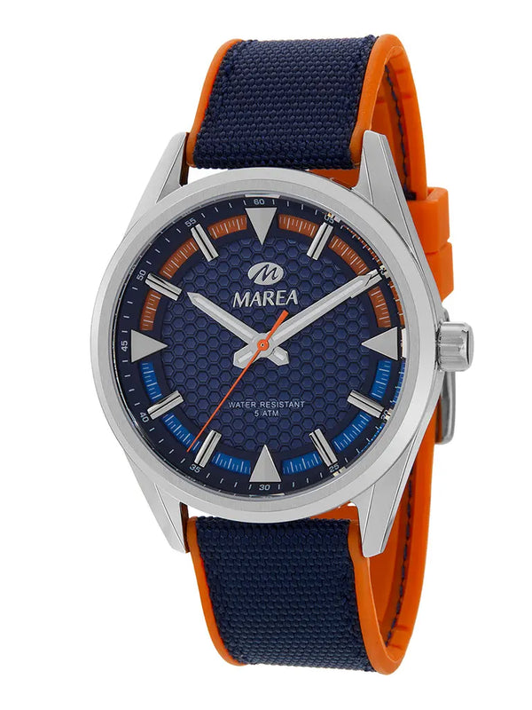 Reloj Marea Sport B54254/4 Azul Oscuro y Naranja Marea