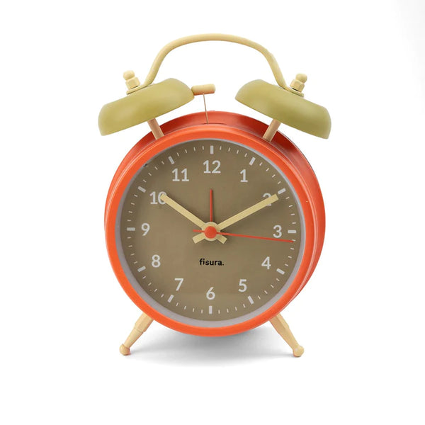 Reloj despertador Retro Beige & Naranja