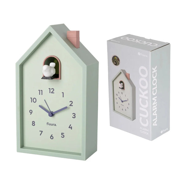 Reloj despertador cuco casita - menta
