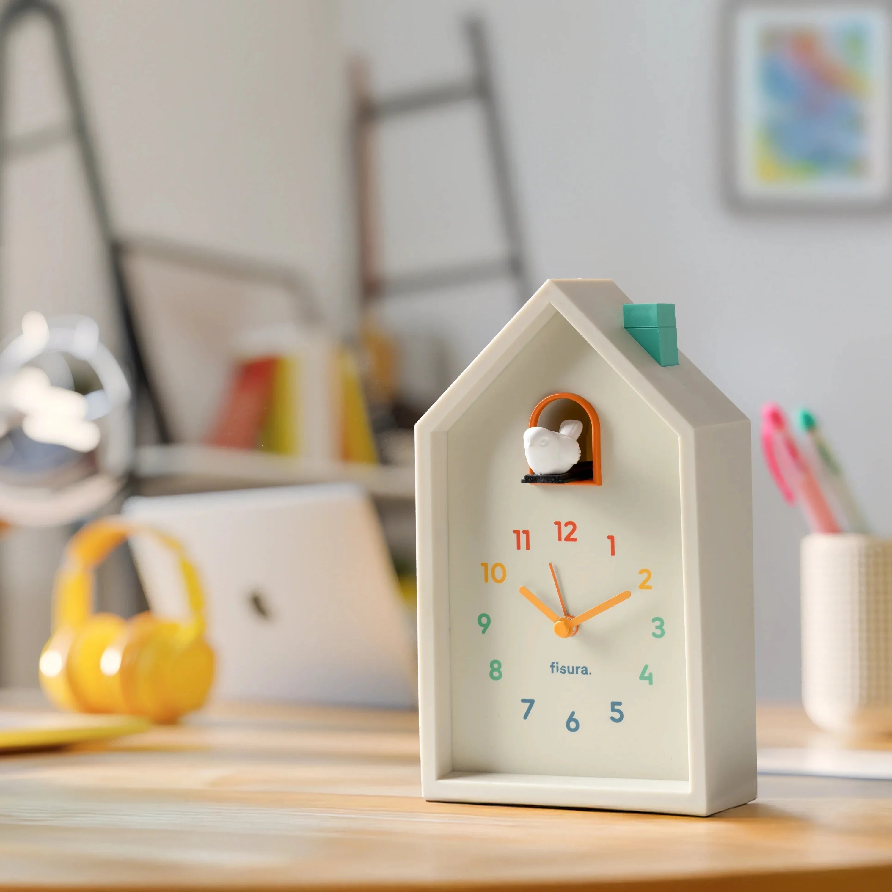 Reloj despertador cuco casita - multicolor