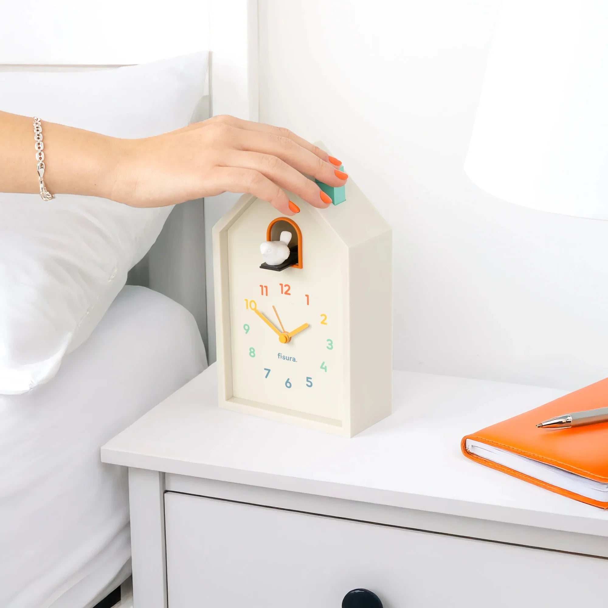 Reloj despertador cuco casita - multicolor