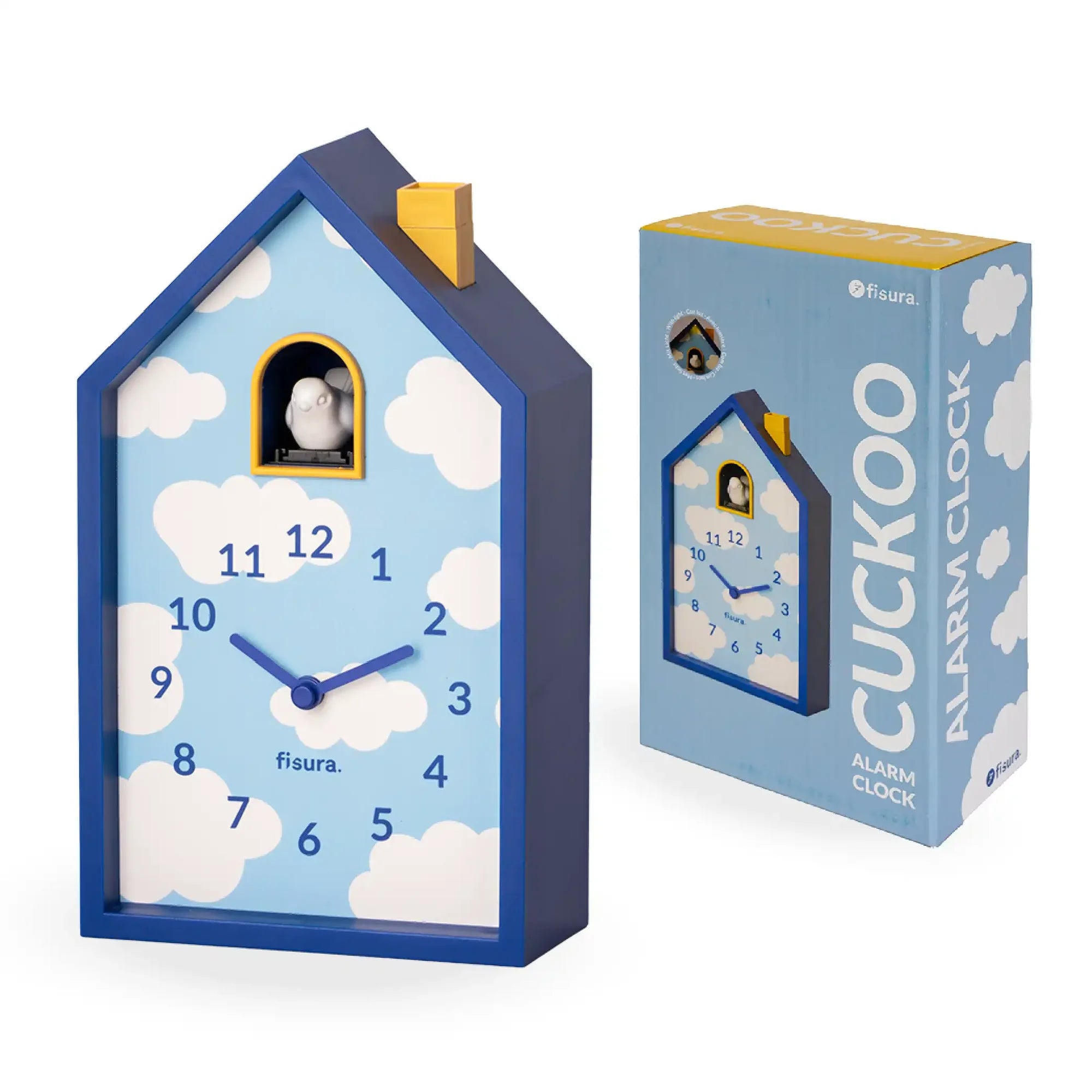 Reloj despertador cuco casita - nubes