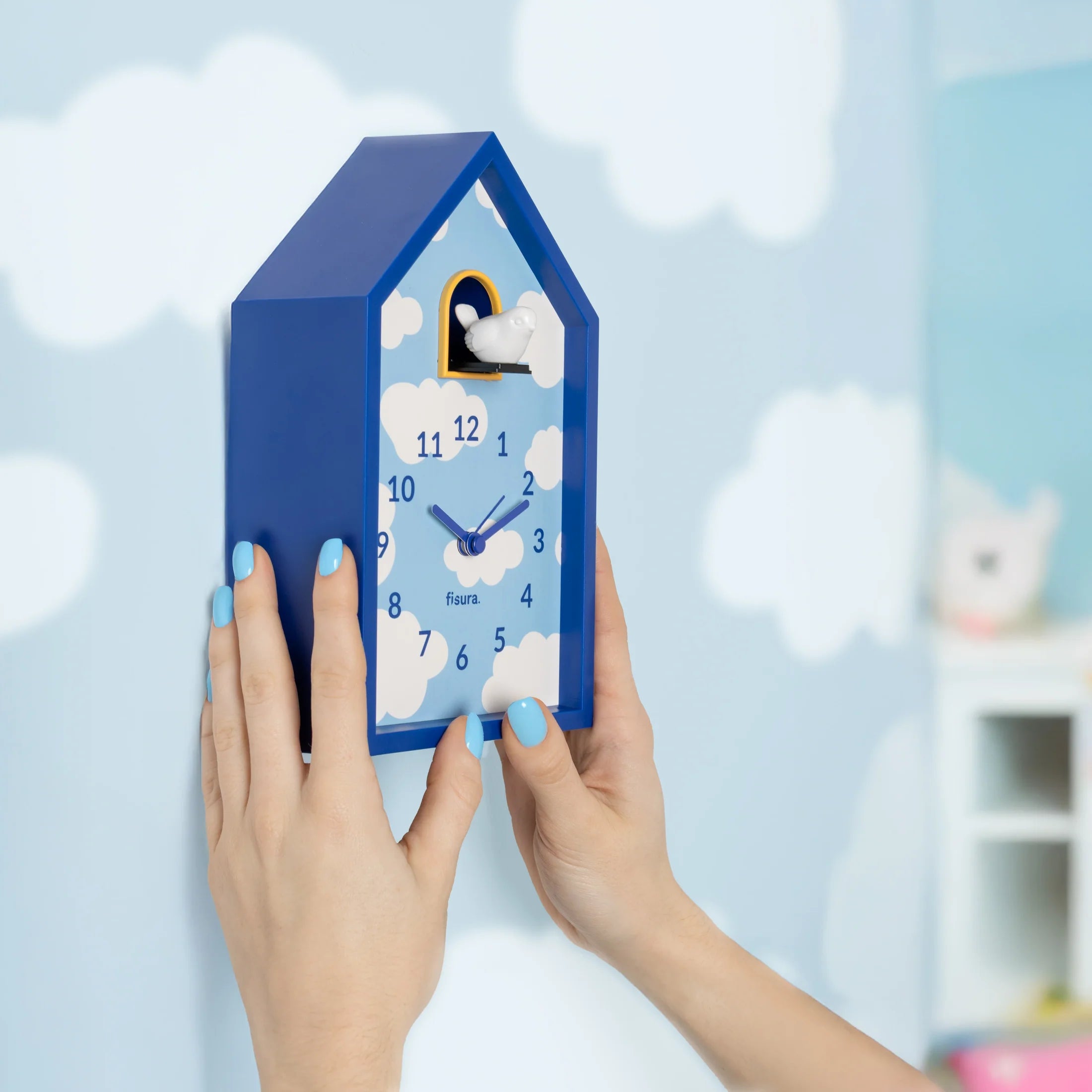 Reloj despertador cuco casita - nubes