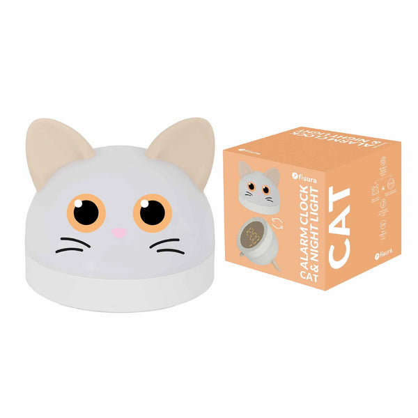Despertador y Luz Nocturna en Forma de Gato CAD2420541