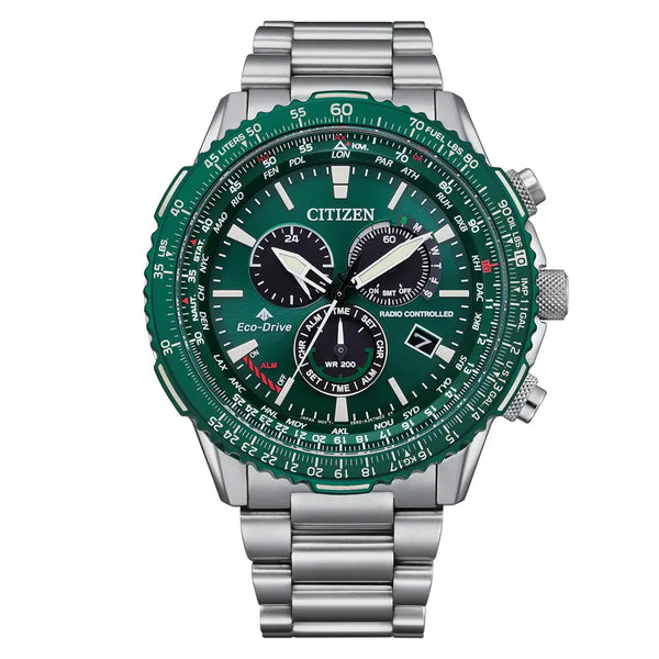 Reloj Citizen CB5004-59W – Crono Pilot Acero de la colección Radiocontrol Citizen