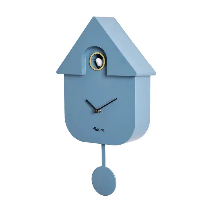 Reloj Cuco Casita Azul Fisura