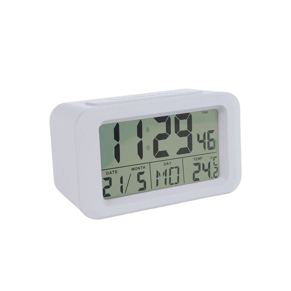 Reloj despertador digital Negro Blanco