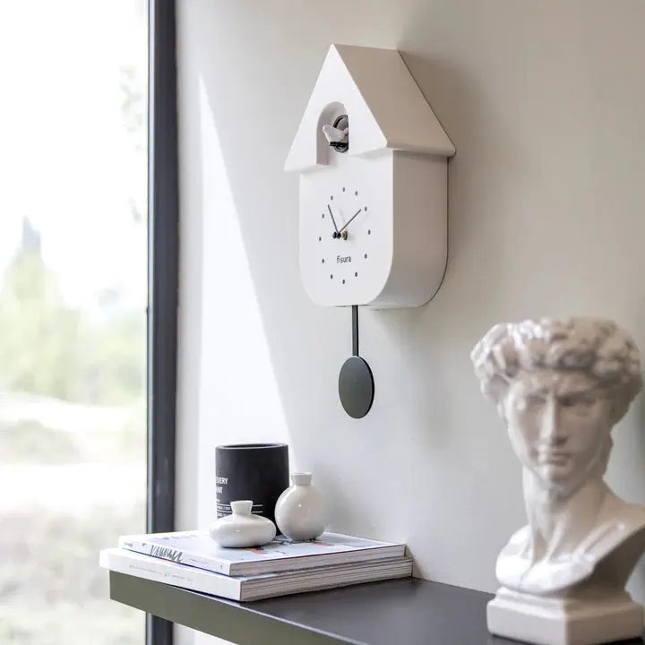 Reloj Cuco casita - Blanco con Dial Fisura