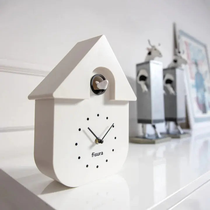 Reloj Cuco casita - Blanco con Dial Fisura