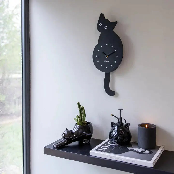 Reloj gato negro Fisura