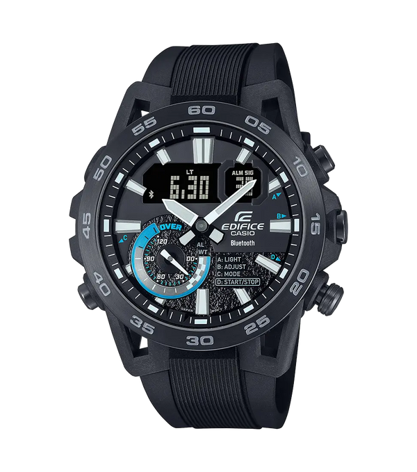 Reloj Edifice ECB-40PB-1AEF Caja de Carbono y Acero, Bluetooth, iluminator