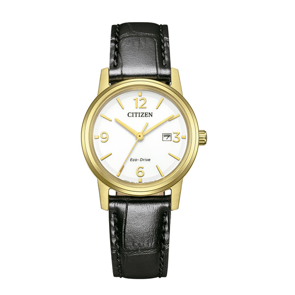Citizen EW2722-01A – Reloj Eco Drive Pair con Correa de Piel y Chapado en Oro