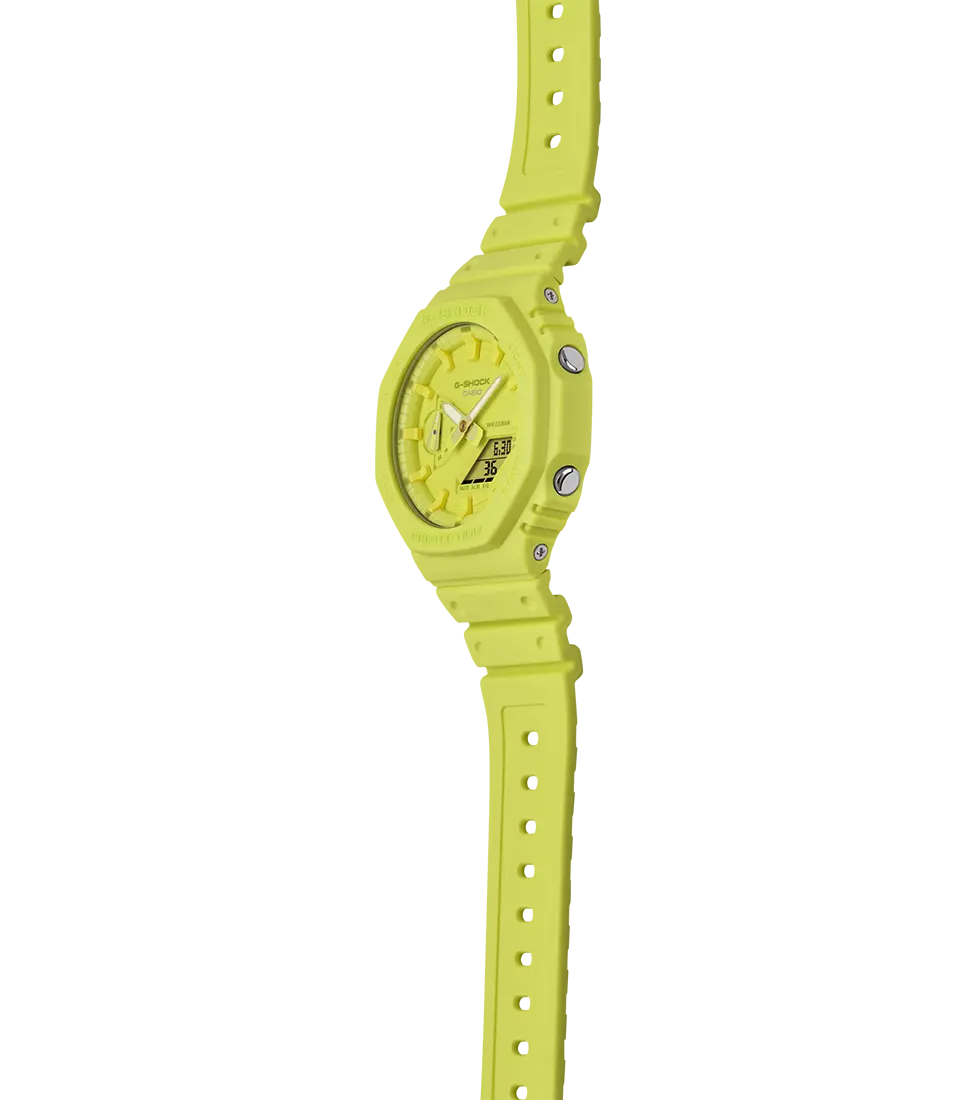 G-Shock GA-2100-9A9ER sumergible 200M Fluor para hombre