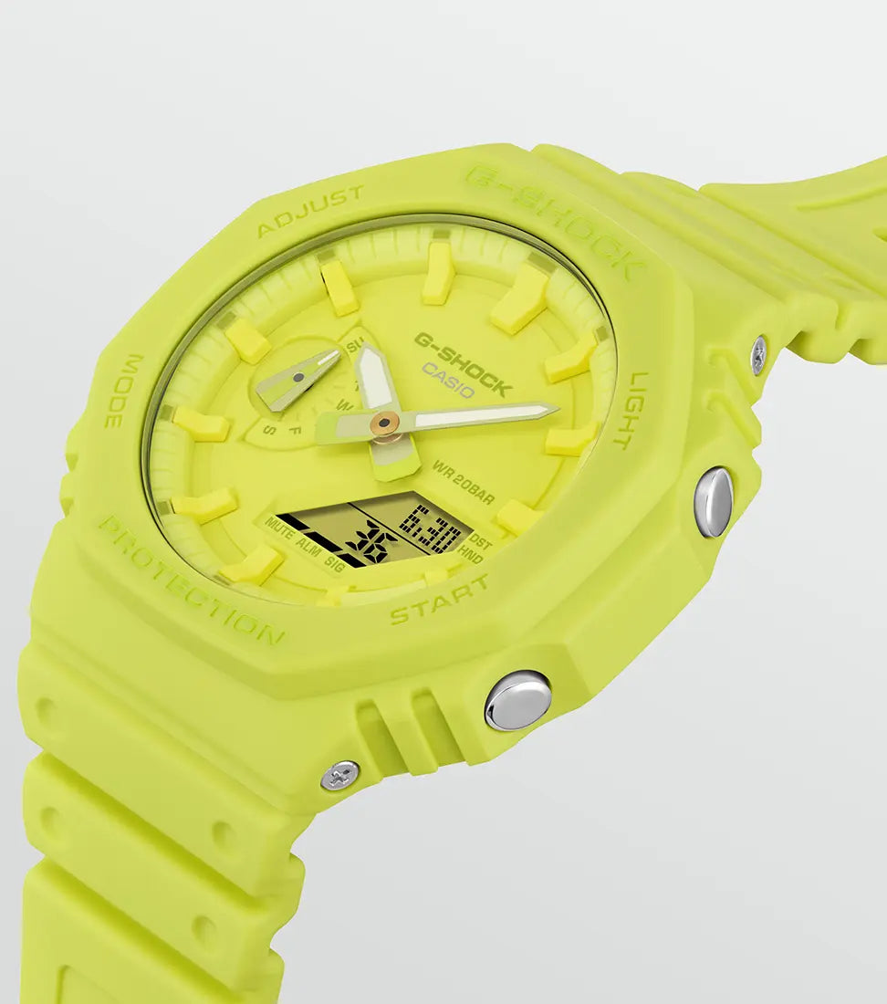 G-Shock GA-2100-9A9ER sumergible 200M Fluor para hombre