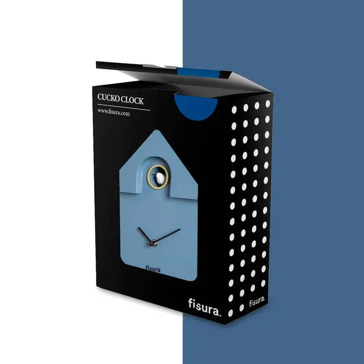 Reloj Cuco Casita Azul Fisura