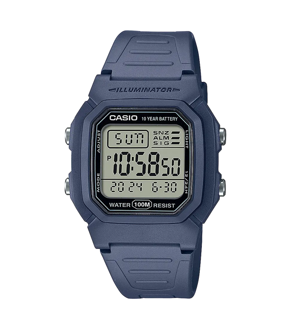 Reloj Casio W-800H-2AVES sumergible 100M  para hombre pila de 10 años