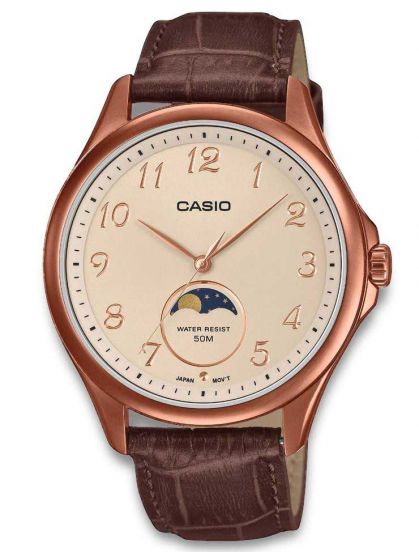 Casio MTP-M110RL-5AVER – Elegancia clásica con fase lunar