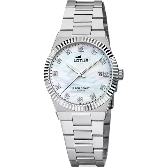 Reloj Lotus 18838/1 de acero con calendario y sumergible para mujer Lotus