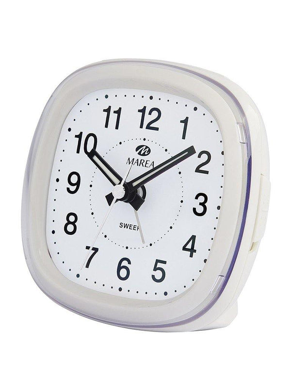 Despertador Marea B56001/1 blanco analógico - Relojería  Mon Regal