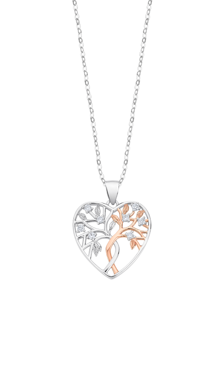 Collar Lotus Silver  TREE OF LIFE LP3304-1 - Relojería  Mon Regal
